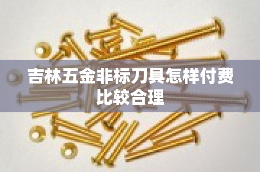 吉林五金非标刀具怎样付费比较合理