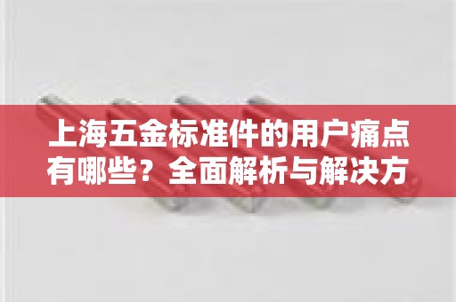 上海五金标准件的用户痛点有哪些？全面解析与解决方案